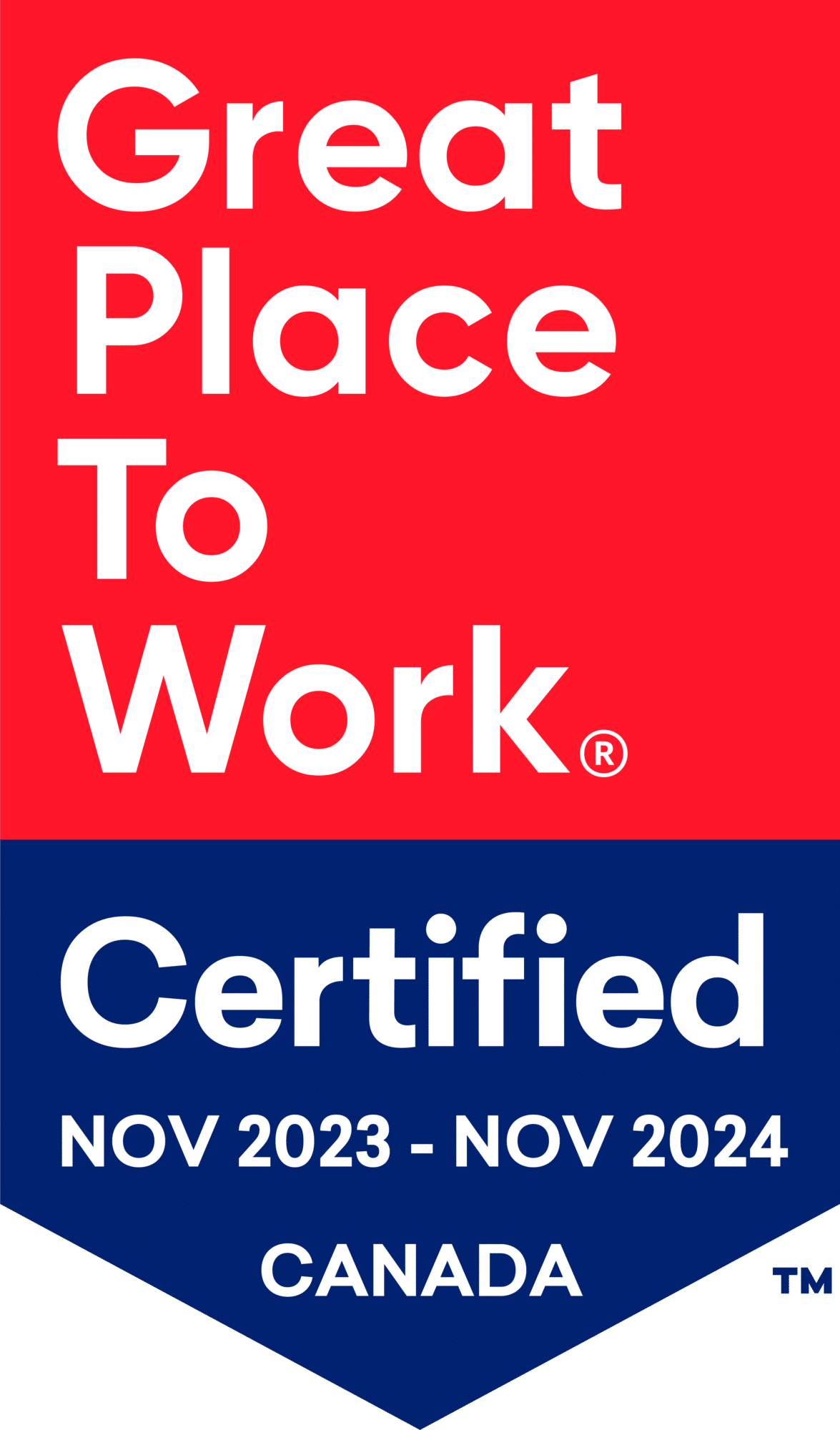 Great Place to Work Certified
November 2023 - November 2024, Canada: opens the Great Place to Work website home page